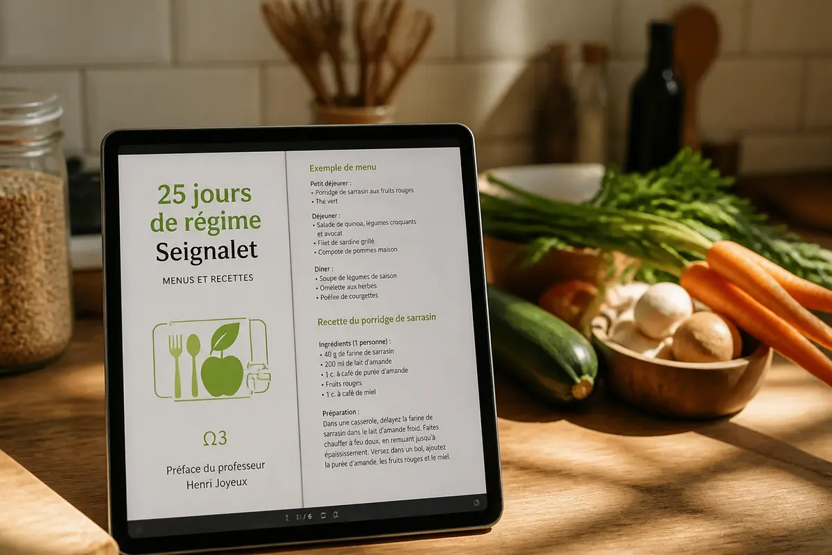 Pdf 25 jours de régime Seignalet : Menus, recettes et guide