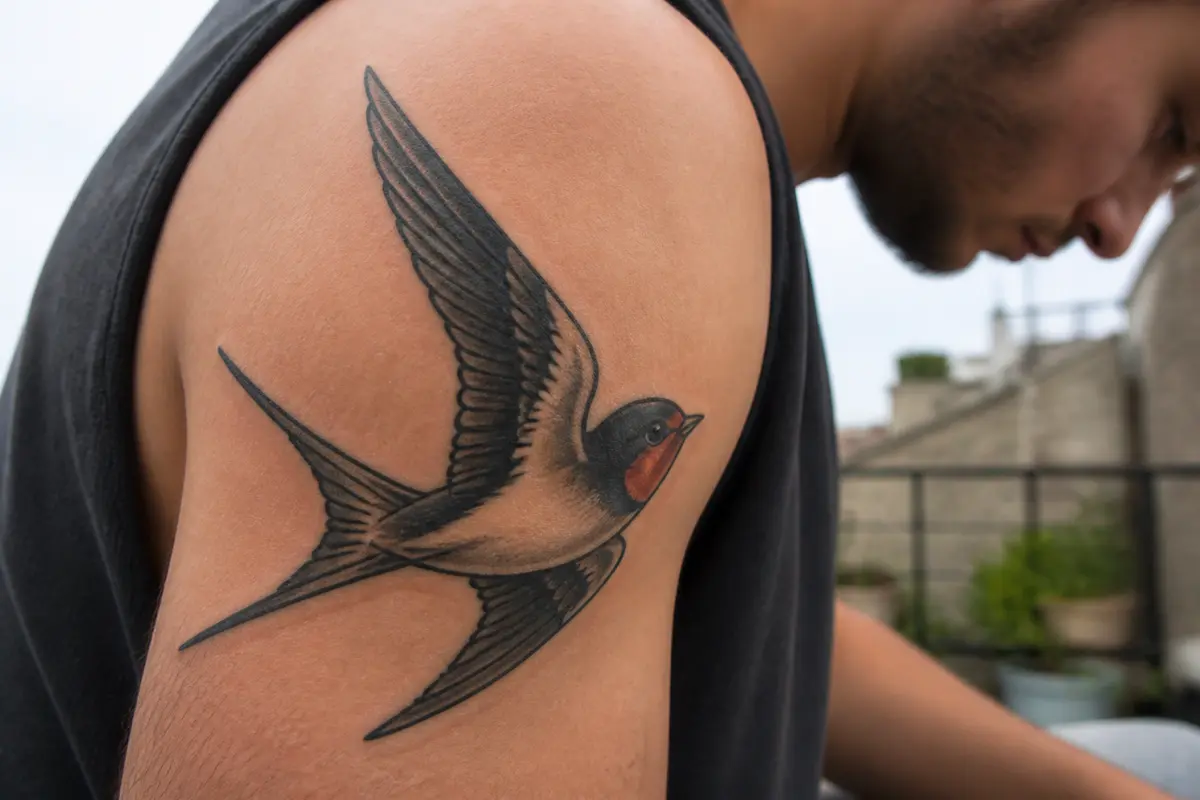 Tatouage hirondelle signification : Liberté, amour &amp; fidélité