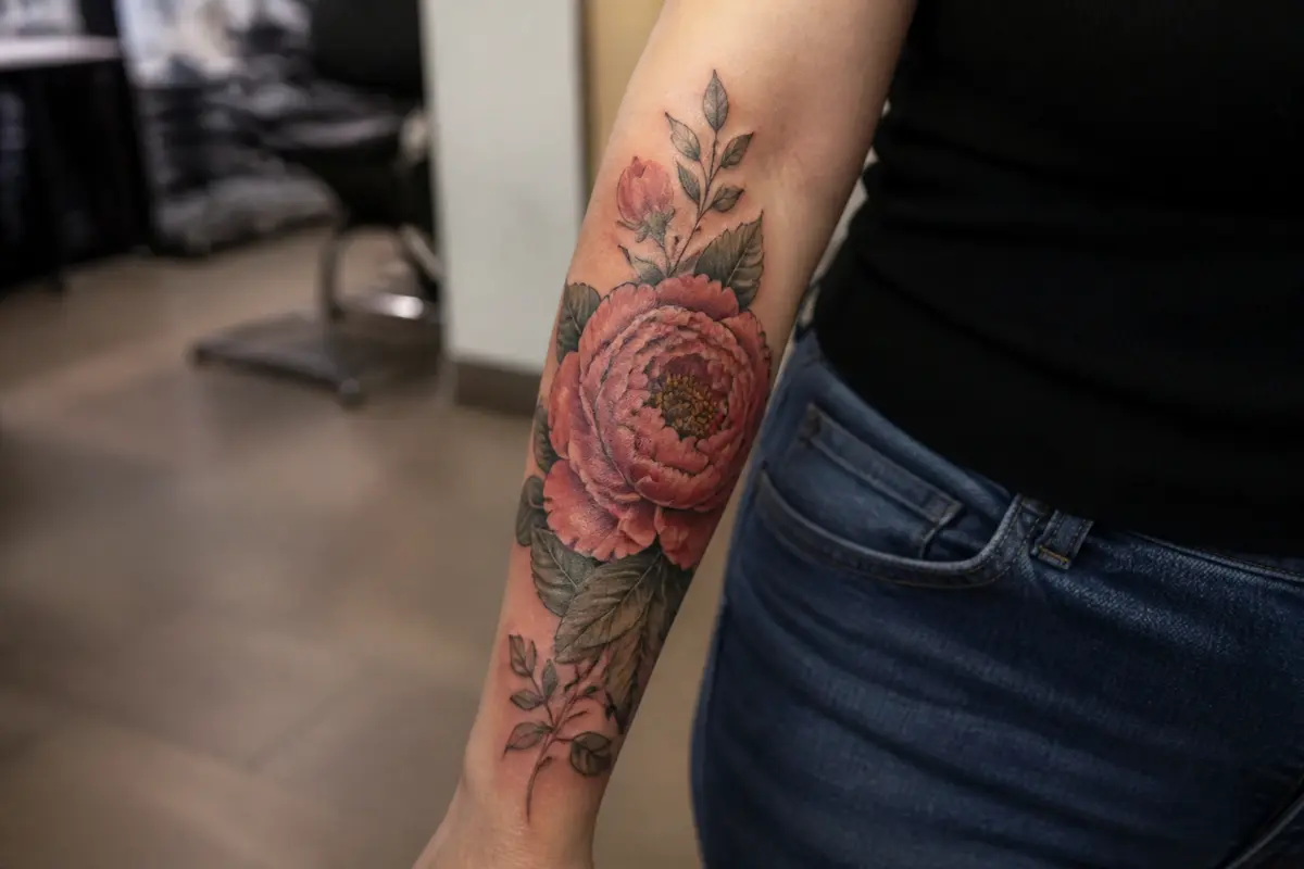 Tatouage pivoine signification : Symboles, styles et secrets